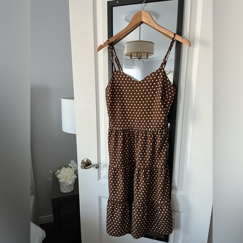 Monteau Brown dot dress
